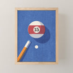 BALLS / Billiards - ball 15 I Mini Art Print Gallery Image 1