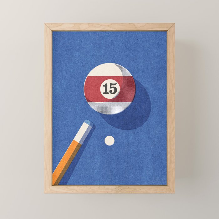 BALLS / Billiards - ball 15 I Mini Art Print Gallery Image 1