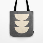 Half Circle 3 - Grey Texture Tote Bag Gallery Image 1