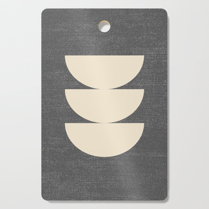 Half Circle 3 - Grey Texture Cutting Board Gallery Image 1