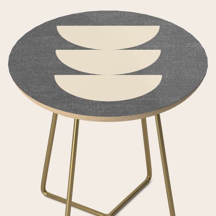 Half Circle 3 - Grey Texture Side Table Gallery Image 2
