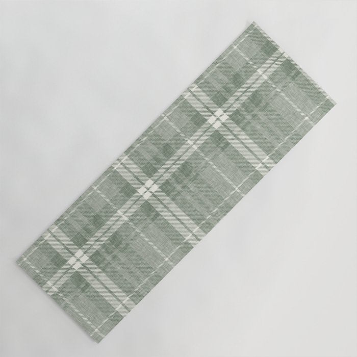 fall plaid - sage Yoga Mat Gallery Image 1