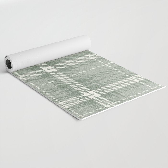 fall plaid - sage Yoga Mat Gallery Image 2