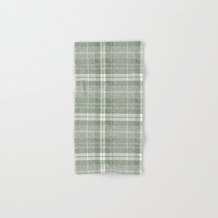 fall plaid - sage Bath Towel Gallery Image 1