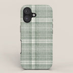 fall plaid - sage iPhone Case Gallery Image 1