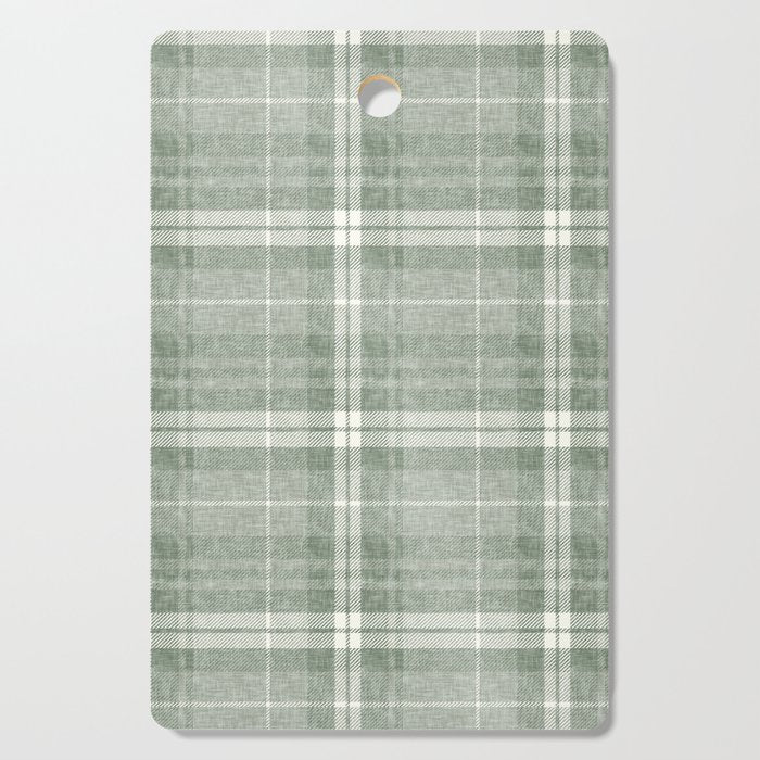 fall plaid - sage Cutting Board Gallery Image 1