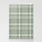 fall plaid - sage Stationery Card Gallery Image 2