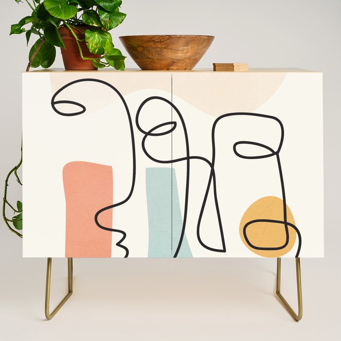 Abstract Faces 31 Credenza Gallery Image 1