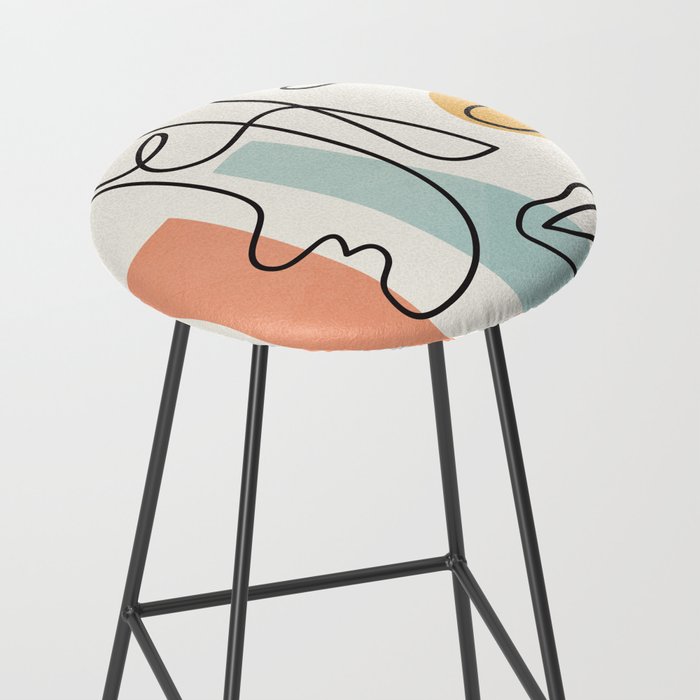 Abstract Faces 31 Stool Gallery Image 2
