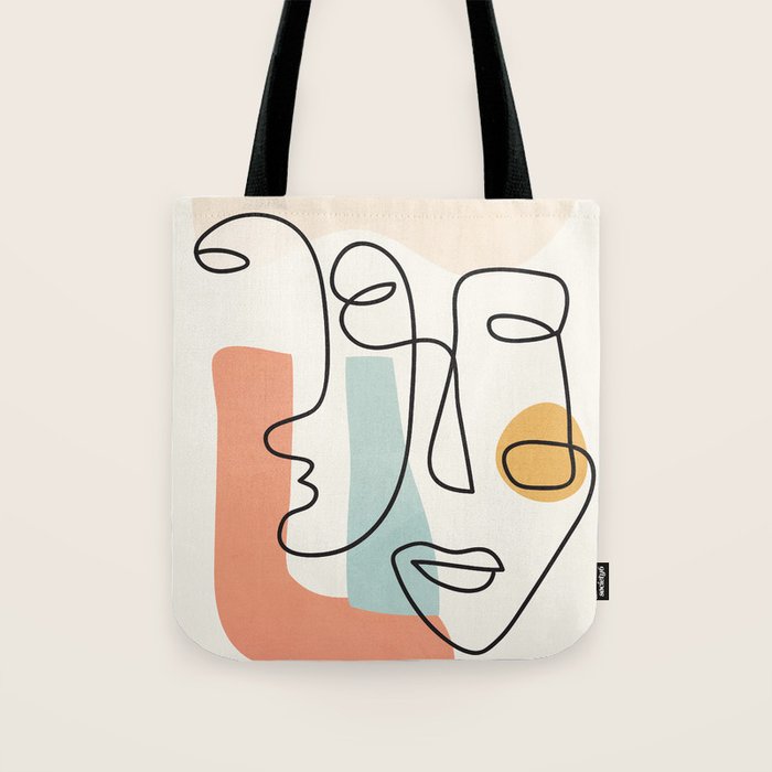 Abstract Faces 31 Tote Bag Gallery Image 1