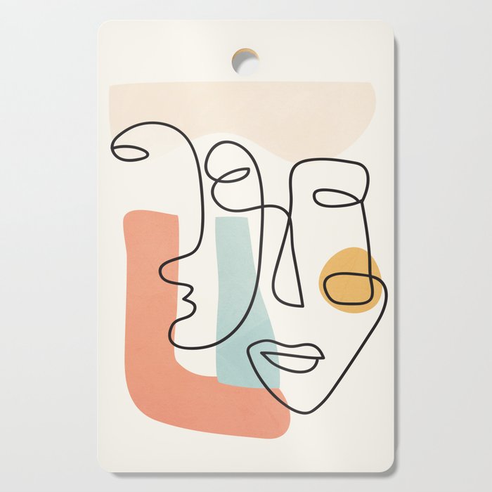 Abstract Faces 31 Cutting Board Gallery Image 1