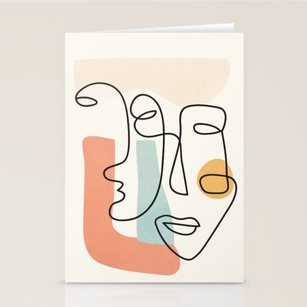 Abstract Faces 31 Stationery Card Gallery Image 2