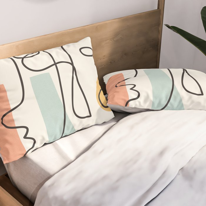 Abstract Faces 31 Pillow Sham Gallery Image 2