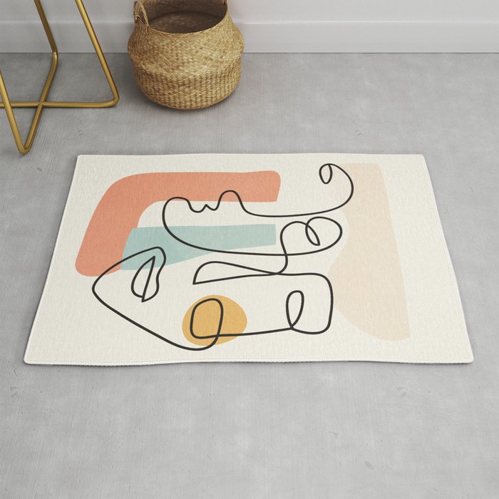 Abstract Faces 31 Rug Gallery Image 1