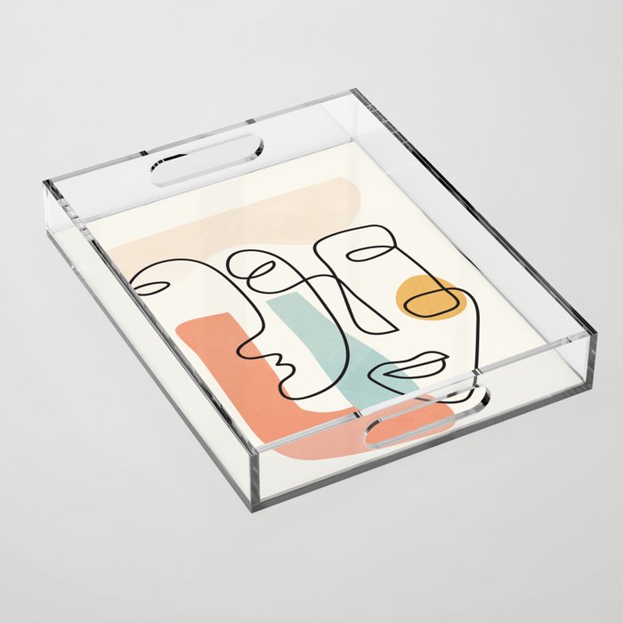 Abstract Faces 31 Acrylic Tray Gallery Image 1