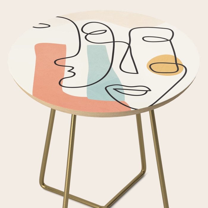Abstract Faces 31 Side Table Gallery Image 2