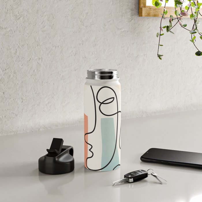 Abstract Faces 31 Water Bottle Gallery Image 4