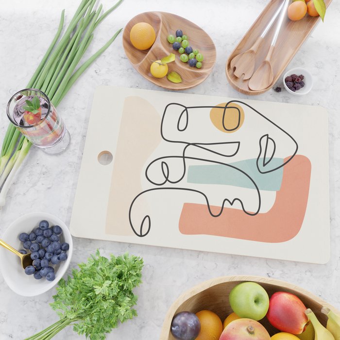 Abstract Faces 31 Cutting Board Gallery Image 2