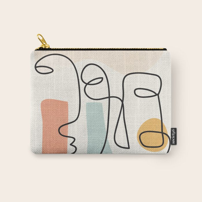Abstract Faces 31 Carry All Pouch Gallery Image 1