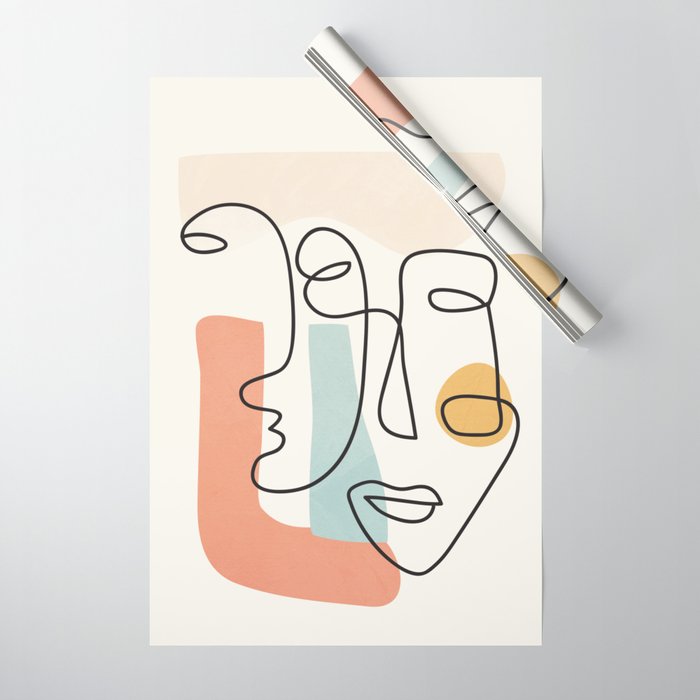 Abstract Faces 31 Wrapping Paper Gallery Image 1