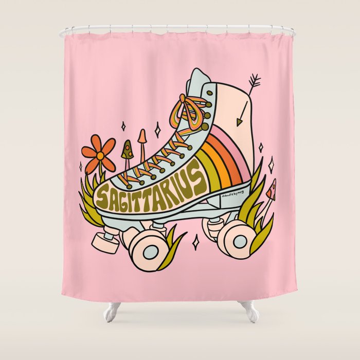 Sagittarius Roller Skate Shower Curtain Gallery Image 1