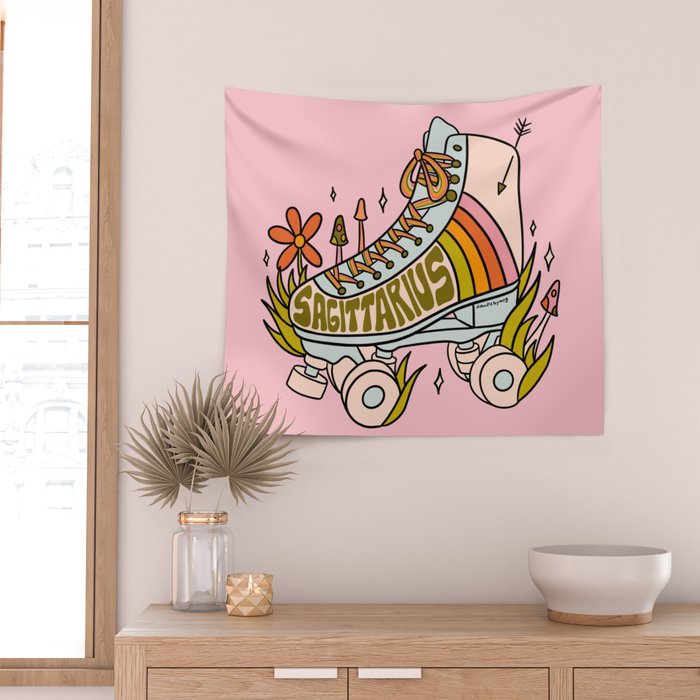 Sagittarius Roller Skate Wall Tapestry Gallery Image 2