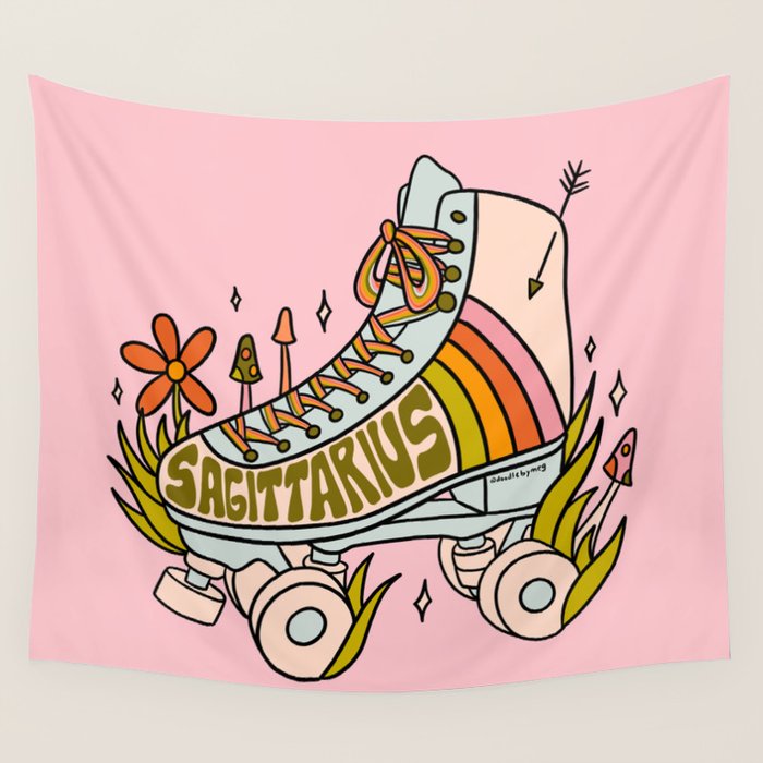 Sagittarius Roller Skate Wall Tapestry Gallery Image 4