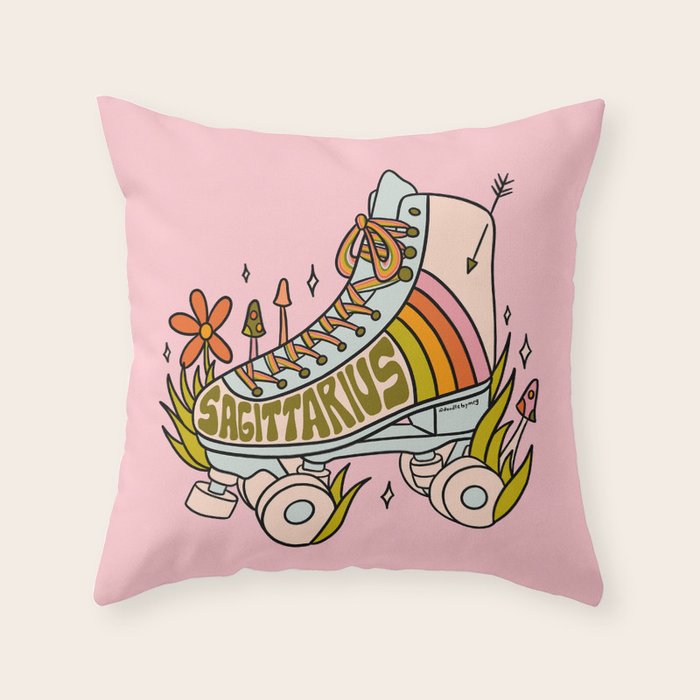 Sagittarius Roller Skate Throw Pillow Gallery Image 6