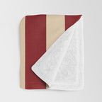 American Flag Vintage Americana Red Navy Blue Beige Throw Blanket Gallery Image 3