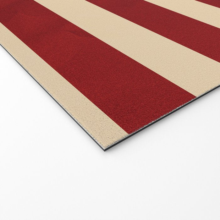 American Flag Vintage Americana Red Navy Blue Beige Welcome Mat Gallery Image 2