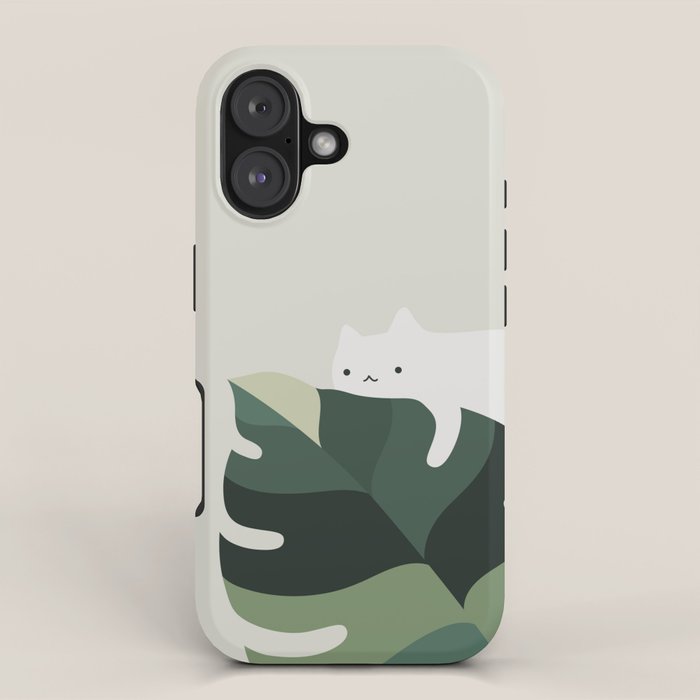Cat and Plant 12A iPhone Case Gallery Image 1