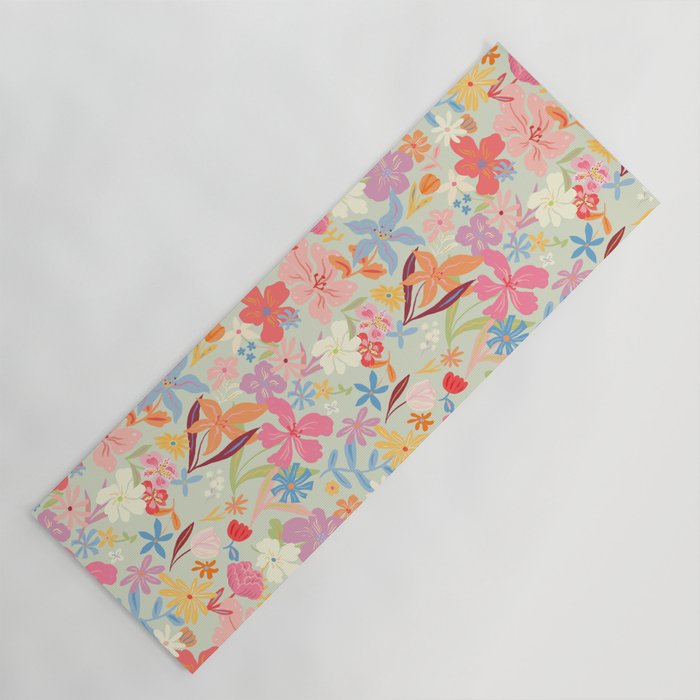 Modern Flowers Yoga Mat Gallery Image 1