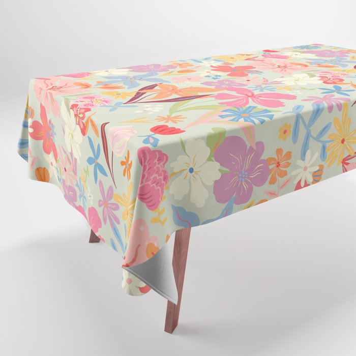 Modern Flowers Tablecloth Gallery Image 1