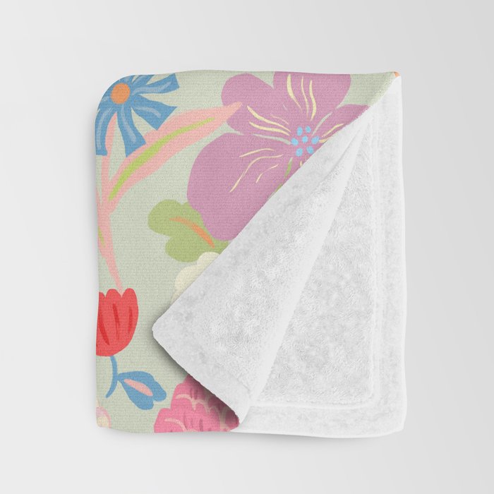 Modern Flowers Throw Blanket Gallery Image 3