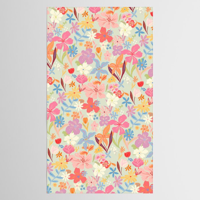 Modern Flowers Tablecloth Gallery Image 2