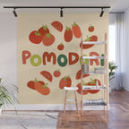Hand Drawn Italian Roman Pomodori Tomato Classic Mediterranean Art Wall Mural Gallery Image 1