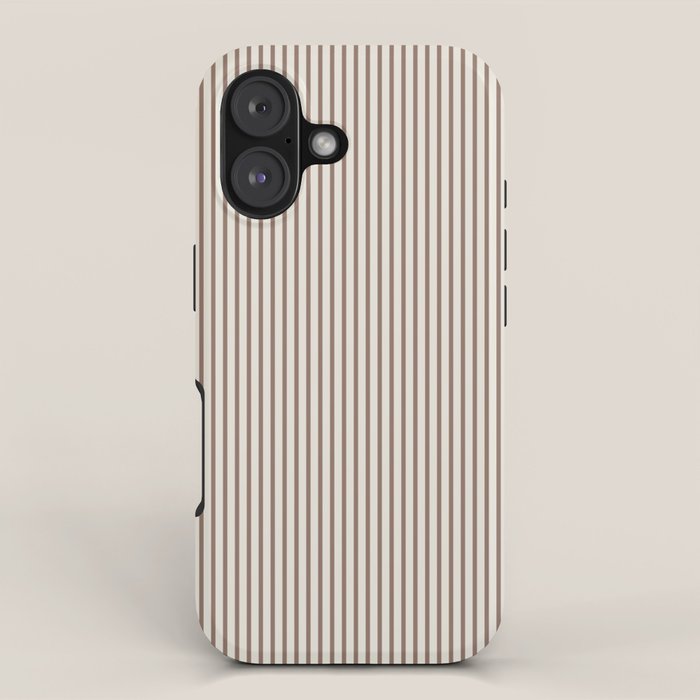 Brown And Cream Striped iPhone Case Gallery Image 1