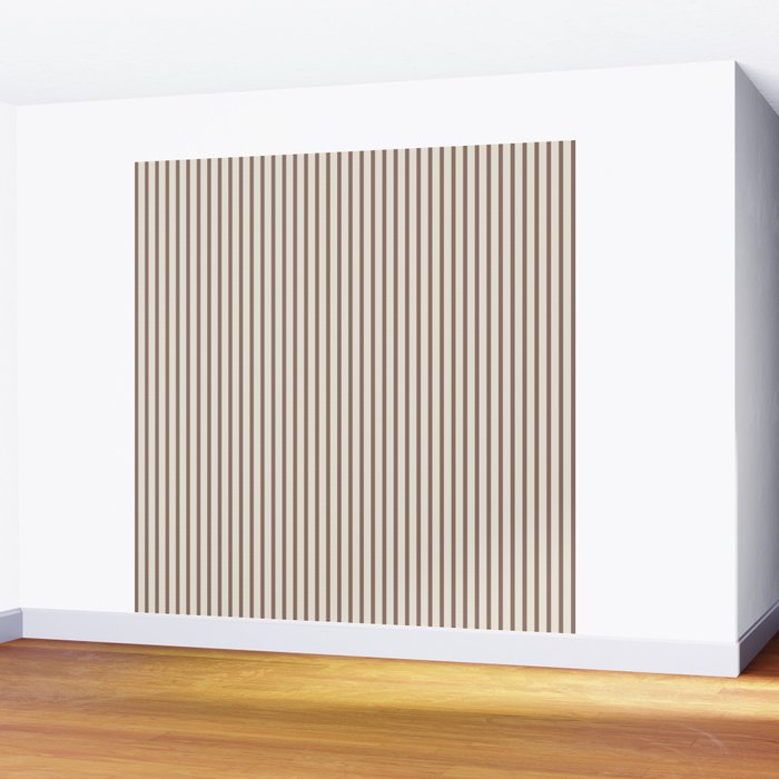 Brown And Cream Striped Wall Mural Gallery Image 2