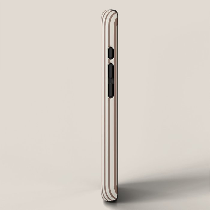 Brown And Cream Striped iPhone Case Gallery Image 2