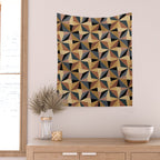 Kaleidoscope Tile Pattern I Bold Neutral Earthy Wall Tapestry Gallery Image 2
