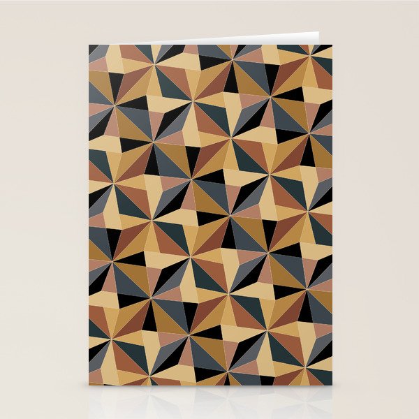 Kaleidoscope Tile Pattern I Bold Neutral Earthy Stationery Card Gallery Image 2