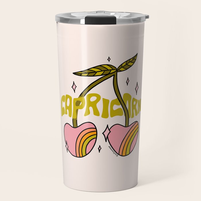 Capricorn Cherry Travel Mug Gallery Image 1
