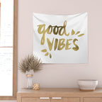 Good Vibes - Gold Ink Wall Tapestry Gallery Image 2