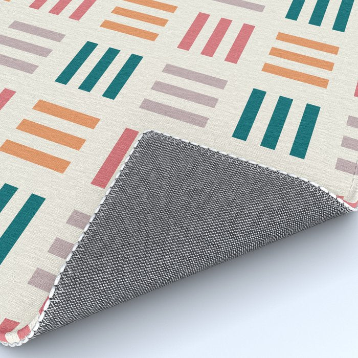 Modern Geometric Color Block Pattern Rug Gallery Image 4