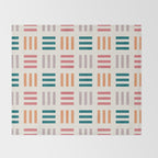 Modern Geometric Color Block Pattern Throw Blanket Gallery Image 2