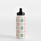 Modern Geometric Color Block Pattern Water Bottle Gallery Image 2