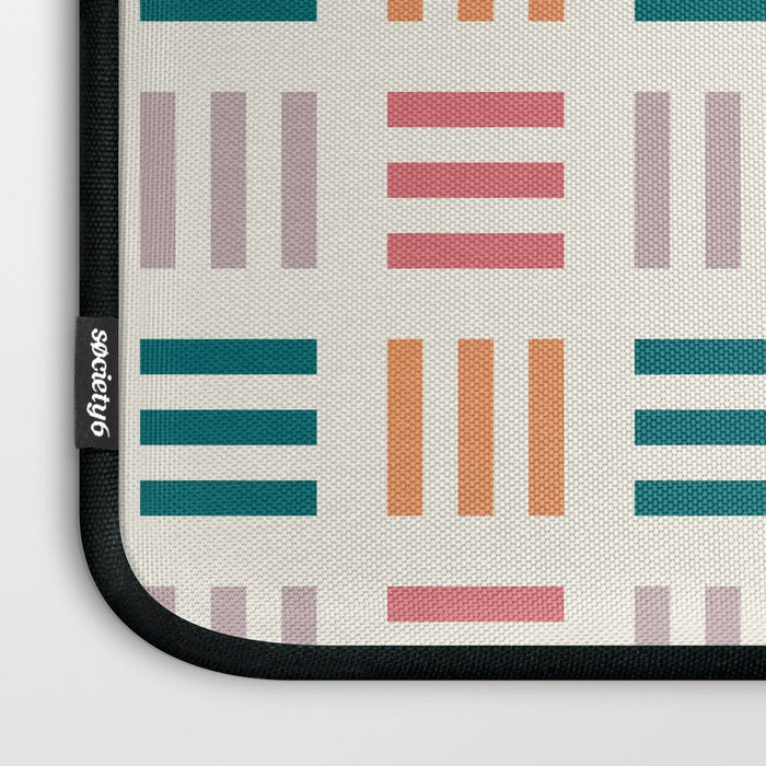 Modern Geometric Color Block Pattern Laptop Sleeve Gallery Image 3