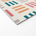 Modern Geometric Color Block Pattern Welcome Mat Gallery Image 2