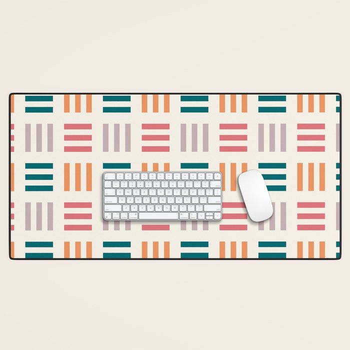 Modern Geometric Color Block Pattern Desk Mat Gallery Image 1