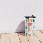 Modern Geometric Color Block Pattern Travel Mug Gallery Image 4